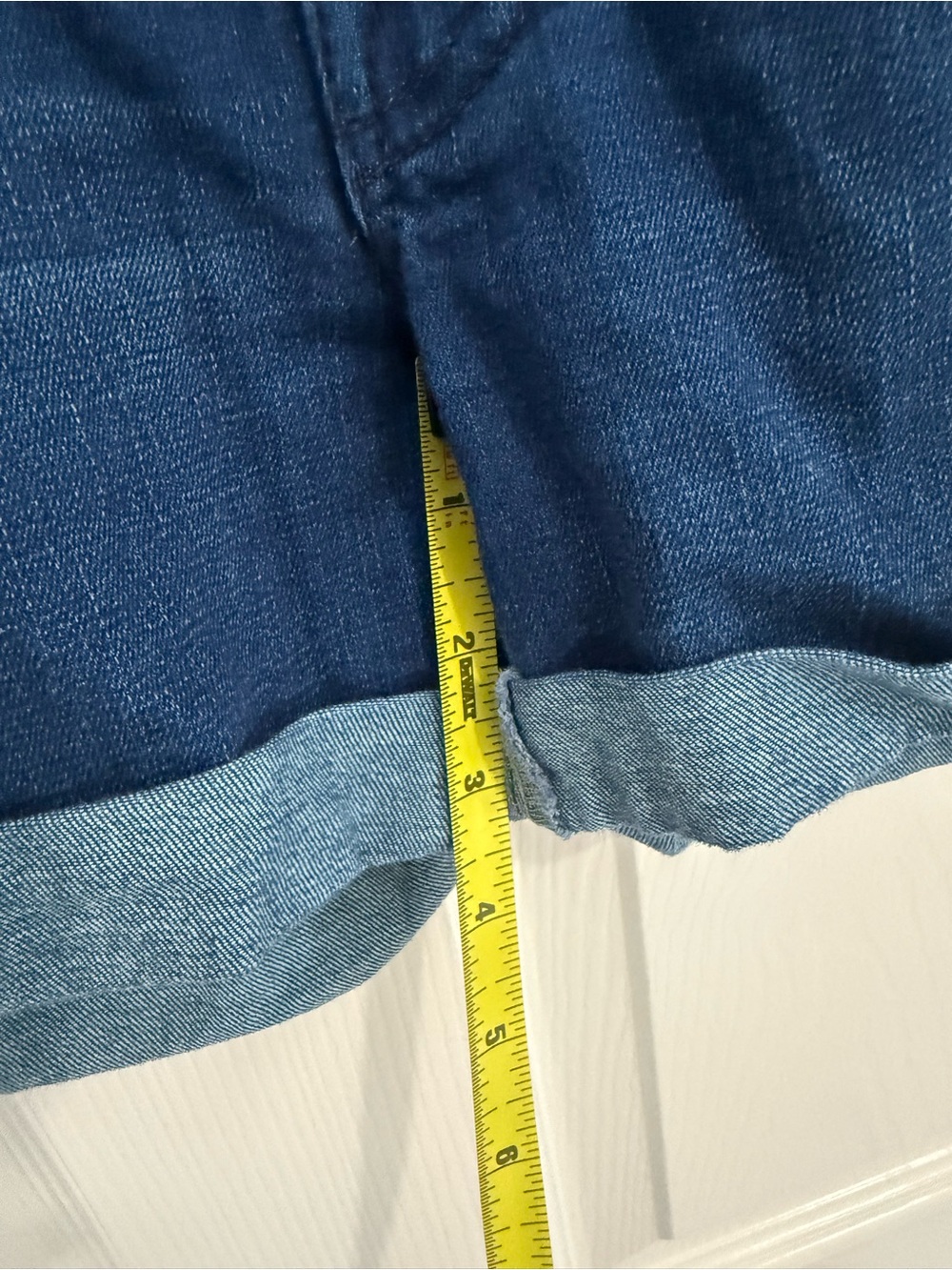 MOTHER The Drop Off Cuff Bright Eyes Denim Shorts Size 30 - Picture 13 of 13